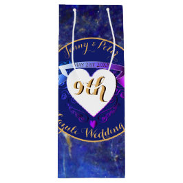 9. Hochzeit Jubiläum Lapis Lazuli Color Geschenktüte Für Weinflaschen