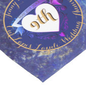 9. Hochzeit Jubiläum Lapis Lazuli Color Kurzer Tischläufer
