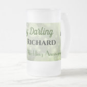 9. Hochzeit Jubiläum Mattglas Bierglas (VorderseiteRechts)