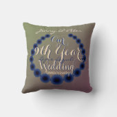 9. Hochzeitsfeier Lapis Lazuli Kissen (Rückseite)