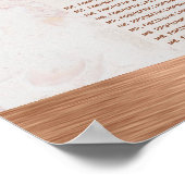 9 Hochzeitskartentabelle aus Kupfer, Marmormetall Poster (Ecke)