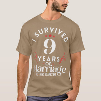 9. Hochzeitstag 9 Jahre Ehepaar T-Shirt