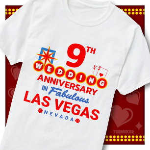 9. Hochzeitstag Fabelhaftes Las Vegas Paar T-Shirt