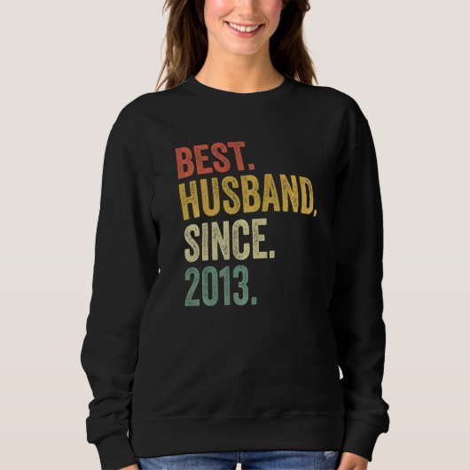 9. Hochzeitstag Für Ihn Bester Ehemann Seit Sweatshirt (Vorderseite)