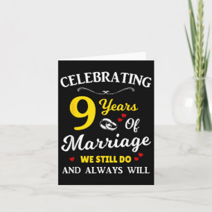 9. Hochzeitstag Karte