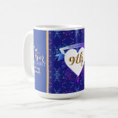 9. Hochzeitstag Lapis Lazuli Blue Kaffeetasse (Vorderseite Links)