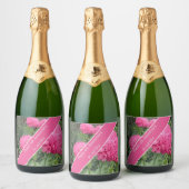 9. Hochzeitstag, Mohn Schaumweinetikett (Flaschen)