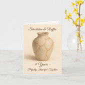 9. Hochzeitstag Vase Karte (Gelbe Blume)