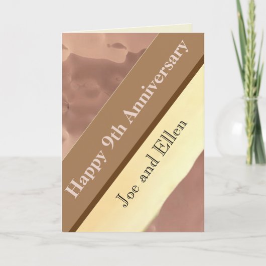 9. Hochzeitstag, Willow und Copper Karte (Vorderseite)