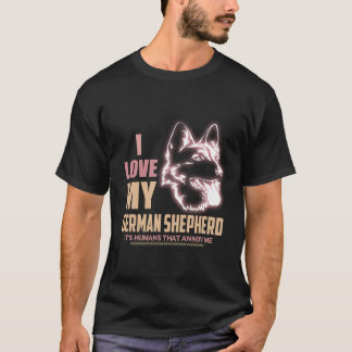 9 Ich liebe meinen deutschen Schäferhund, es sind T-Shirt