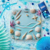 9-Inch Square Paper Plate with Sea Life Design –  Pappteller (Party)