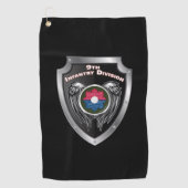 9. Infanterie-Division Custom Shield Golfhandtuch (Vorderseite)