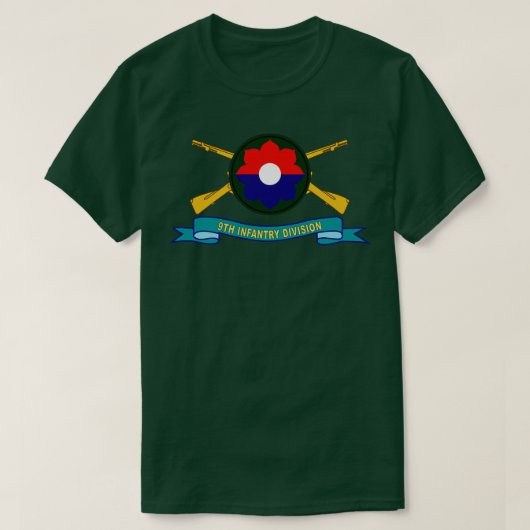 9. Infanterieabteilung w Br SSI Ribbon X T-Shirt (Design vorne)