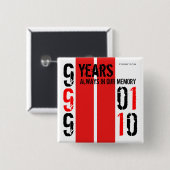 9 Jahre 911 Square Button 1 (Vorne & Hinten)