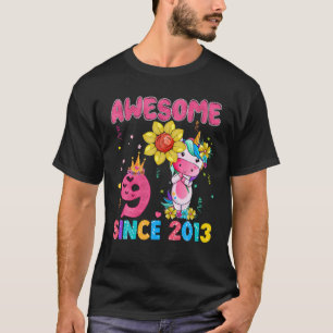9 Jahre alt 9. Geburtstag Einhorn gibt Phantastisc T-Shirt