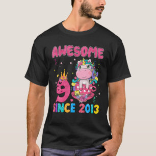 9 Jahre alt 9. Geburtstag Einhorn gibt Phantastisc T-Shirt