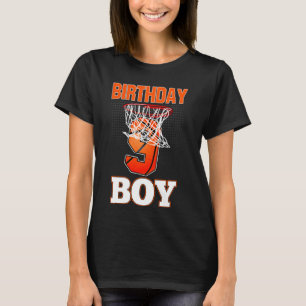 9 Jahre alt 9. Geburtstag Party Basketball Thema J T-Shirt