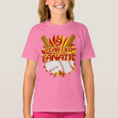 9 Jahre alt Baseball Fanatic T-Shirt (Vorderseite)