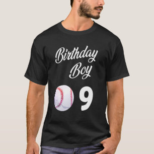 9 Jahre alt Baseball Geburtstagsparty Boys Kinder  T-Shirt