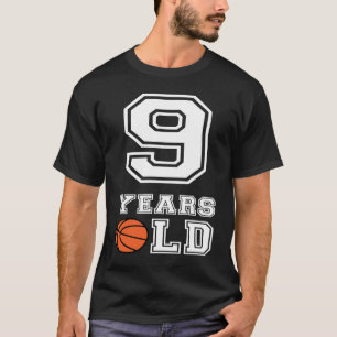 9 Jahre alt Basketball Geburtstagskinder 9. Geburt T-Shirt