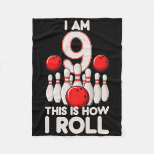 9 Jahre alt Bowling Party 9. Geburtstag ist, wie i Fleecedecke