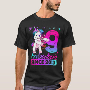 9 Jahre alt Einhorn Flossing 9. Geburtstag Mädchen T-Shirt