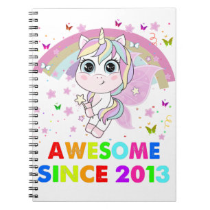 9 Jahre alt Einhorn Süsse 9. Geburtstag Unicorn Gi Notizblock