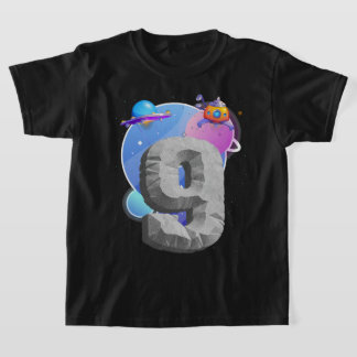 9 Jahre alt Geburtstag Junge gibt Astronauten 9. G T-Shirt