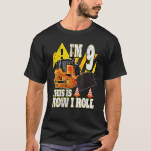 9 Jahre alt GeburtstagsBulldozer T-Shirt
