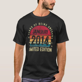 9 Jahre alt Januar 2014 9. Geburtstag T-Shirt