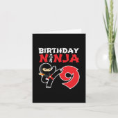 9 Jahre alt Karate Ninja Party Kinder 9. Geburtsta Karte (Vorderseite)