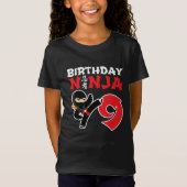 9 Jahre alt Karate Ninja Party Kinder 9. Geburtsta T-Shirt (Vorderseite)