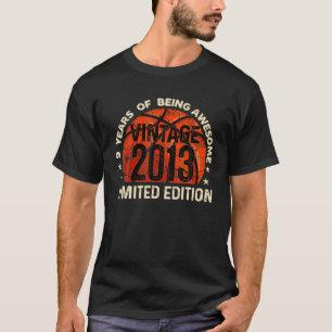 9 Jahre alt Vintag 2013 Limited Edition 9th B-Day T-Shirt