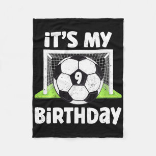 9 Jahre alte Fußball 9. Geburtstag Spieler Kinder Fleecedecke