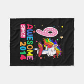 9 Jahre Alte Geschenke Girls Teens Funny Unicorn 9 Fleecedecke (Vorderseite (Horizontal))