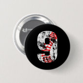 9 Jahre alte Geschenke Nr. 9 Baseball 9. Geburtsta Button (Vorne & Hinten)