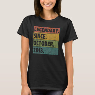 9 Jahre alte Legende seit Oktober 2013 9. Geburtst T-Shirt