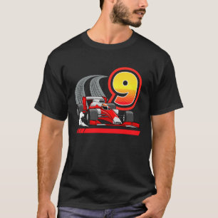 9 Jahre alter Kleinkind Boy Formel Racing Auto 9.  T-Shirt