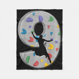 9 Jahre alter Kletterer Geburtstag Bouldering Klet Fleecedecke