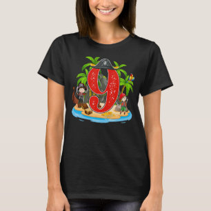 9 Jahre alter Piratenvogel - Schiff Arr Pirates Ar T-Shirt