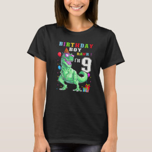 9 Jahre alter Rawr Ich bin 9. Geburtstag Rex Dinos T-Shirt