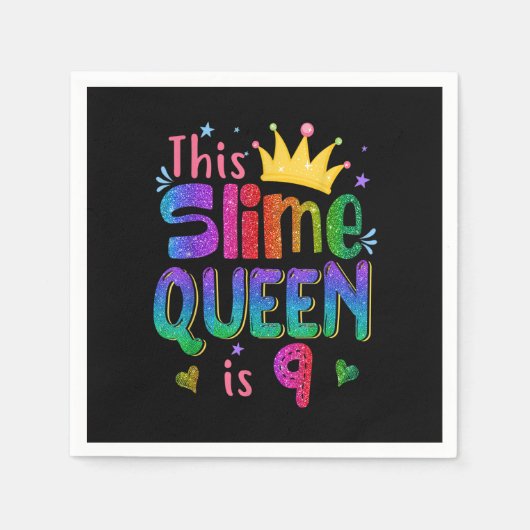 9 Jahre altes Geschenk Diese schlanke Königin ist Serviette (Vorderseite)