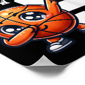 9 Jahre altes Tagesthema Party Dabbing Basketball  Poster (Ecke)