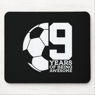 9 Jahre Awesome Fußball 9. Geburtstag _1 Mousepad