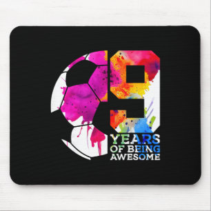 9 Jahre Awesome Fußball 9. Geburtstag _2 Mousepad