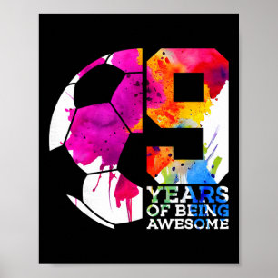 9 Jahre Awesome Fußball 9. Geburtstag _2 Poster