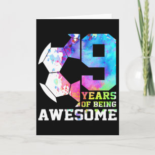 9 Jahre Awesome Fußball 9. Geburtstag Karte