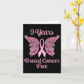 9 Jahre Brustkrebs-freier Überlebender Krieger käm Karte (Gelbe Blume)