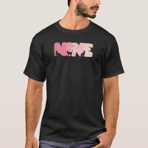 9 Jahre Niedliche Katze Geburtstagskind 9. B Tag 1 T-Shirt