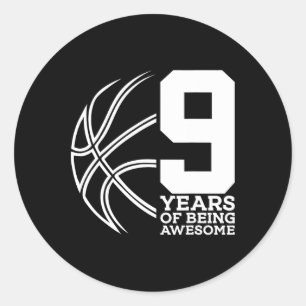 9 Jahre Phantastisch vom 9. Geburtstag Runder Aufkleber